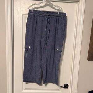 Rafaella Navy Striped Pants